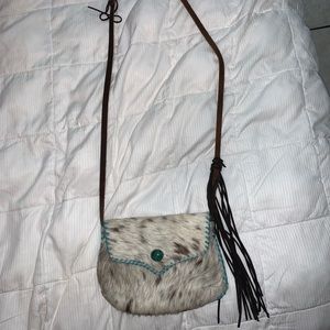 Cowhide purse